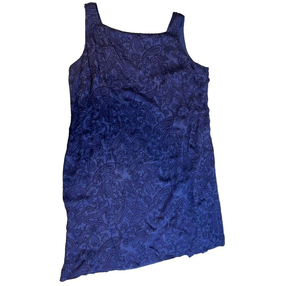 Lauren Ralph Lauren Women's Multicolored Blue Paisley Tank Top Dress 22W